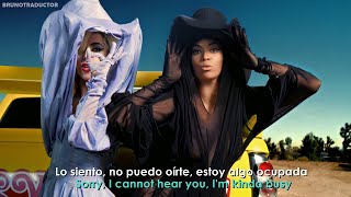 Lady Gaga  Telephone ft Beyoncé  Lyrics  Español  Video Oficial [upl. by Mackenie]