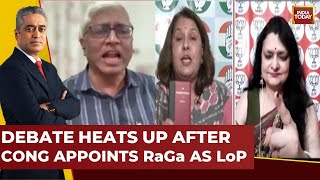 Ashutosh Reprimanded BJP Spokesperson Sanju Verma Heated Debate Over Rahul Being LoP  News Today [upl. by Yraht]