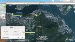 Measuring distance and direction in Google Earth [upl. by Fitts693]