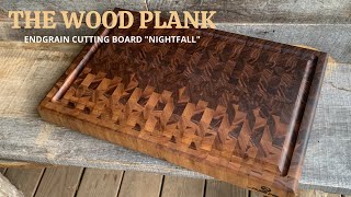 Walnut Endgrain Cutting Board quotNightfallquot Build Process 4K [upl. by French]