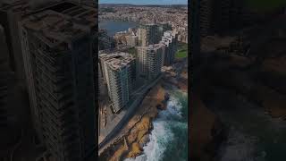 MALTA  Sliema drone footage maltaisland travel coastal aerialview holiday ytshorts europe [upl. by Thomasa]