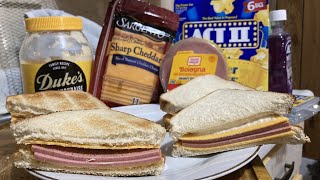 Bologna amp Cheese 🧀 Sandwich 🥪  Oscar Mayer Bologna Sargento Cheese Duke’s Mayo on Texas Toast [upl. by Chester]