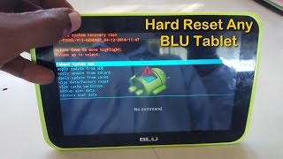 Hard Reset Any BLU Tablet [upl. by Kohcztiy347]