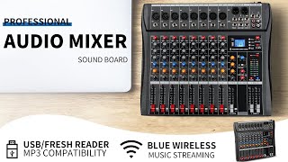 Depusheng DX8 Professional Mixer Sound Board Console 8 Channel Desk System Interface Digital USB [upl. by Hollah]