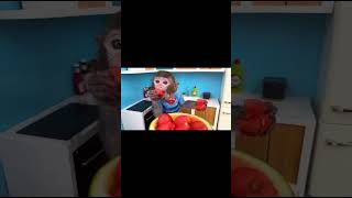 Monkey raja eating watermelon😋 Monkey Raja animalht monkey trendingshorts monkeybonbon zoo [upl. by Nosylla]