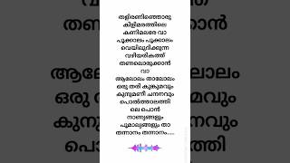 Thaliraninja Song Lyrics From quotMinnaramquot  Lyrics  Malayalam  trending viral lyrics mohanlal [upl. by Kylila]