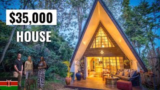 Couple built a stunning Aframe home in only 3 months  Airbnb Tour  Real estate in Kenya [upl. by Somar]