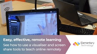 Remote Learning  easy and effective using a visualiser and screenshare [upl. by Gebler]