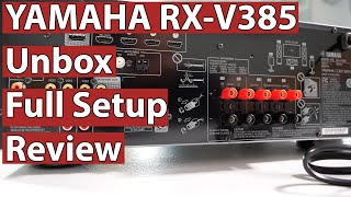 Yamaha RXV385 Unbox Full Setup and Review  Budget AV Receiver [upl. by Lathan576]