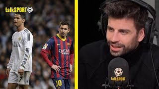 Gerard Pique LABELS Messi The GREATEST Player Of All Time Despite ALSO Playing With Ronaldo👀🔥 [upl. by Divadleahcim]