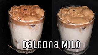 Dalgona Milo Recipe  How To Make Dalgona Milo Recipe  Without Eggs Or Without Cream  3 Minute [upl. by Ettenyar]