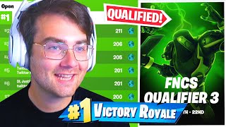 I QUALIFIED in FNCS Week 3 in Fortnite Full Tournament [upl. by Eloccin]