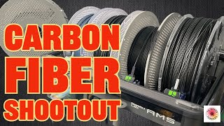 Bambu Lab Carbon Fiber Filaments Comparison v Jaya PLA Prusa PETG eSun PACF [upl. by Thrift]