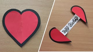 DIY  Happy birthday card  Handmade Heart Birthday Card [upl. by Eade942]