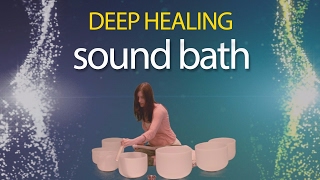 Sound Healing with Crystal Bowls  Sound Bath by Michelle Berc [upl. by Etnaik]