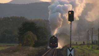 Dampfloks BR95  BR 44 und BR 41 mit 2500t Güterzug Ausfahrt Immelborn und bei Oberrohn [upl. by Ahar]