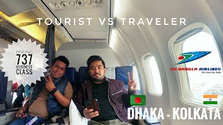 US BANGLA B737 BUSINESS CLASS FLIGHT REVIEW Dhaka  Kolkata  TvT [upl. by Mountford974]