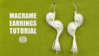 Macrame Shell Earrings DIY [upl. by Eelibuj]