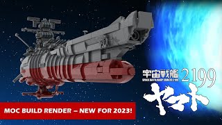 Space Battleship Yamato 2199  Lego MOC Build Render [upl. by Arebma]