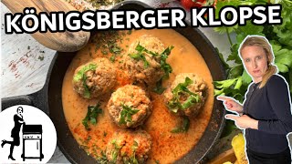 Königsberger Klopse im BBQ Style  Rezept für Grill UND Küche  Die Frau am Grill [upl. by Esirahc]