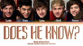 One Direction Does He Know Lyrics Color Coded Lyrics [upl. by Sancho157]