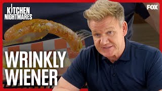 Restaurant Serves Gordon Rubbery Wrinkly Hot Dog  Kitchen Nightmares [upl. by Nannek]