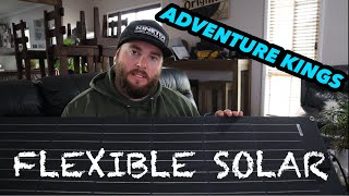 ADVENTURE KINGS FLEXIBLE SOLAR PANEL REVIEW 160W panel plus ANDERSON PLUG install tutorial [upl. by Eronel]