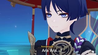 Scaramouche Ara Ara compilation that someone requested LOL Genshin Impactgenshinimpact shorts [upl. by Bergess]