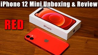 iPhone 12 Mini Unboxing First Time Setup and Review RED COLOR [upl. by Aedni4]