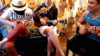 CanoninD  Sungha Jung Brittni Paiva Kalei Gamiao UKULELE JAM [upl. by Herby]