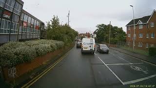 BA66EDC Ground Control Blackpool White van man goes straight on in right turn lane [upl. by Auqinahs]