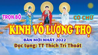 KINH VÔ LƯỢNG THỌ  Trọn bộ có chữ mới nhất 2022 TT Thích Trí Thoát đọc tụng [upl. by Analim686]