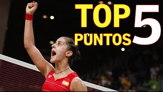 Los 5 mejores puntos de la carrera de Carolina Marín  Diario AS [upl. by Ramel618]