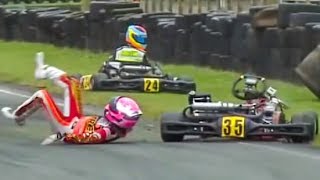 Jess Hawkins Karting Crash at Super 1 Shenington 2012 [upl. by Anahir856]