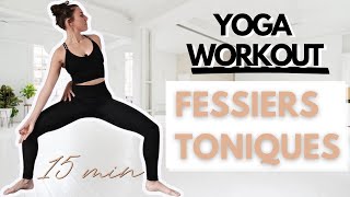 Yoga workout  Fessiers toniques renforcement fessiers intermédiaireavancé  Cami Cottani [upl. by Enerak]