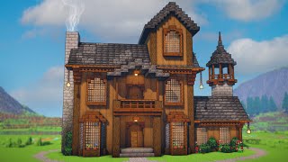 Minecraft How To Build A Dark Oak House  Tutorial [upl. by Aubrey]