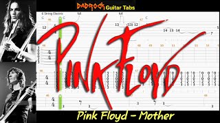 Mother  Pink Floyd  Guitar  Bass TABS Lesson [upl. by Giarg]