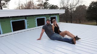 OUR SHIPPING CONTAINER HOME ROOF IS DONE [upl. by Flo333]