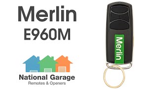 Merlin E960M Garage Remote Control Video Description [upl. by Owades]