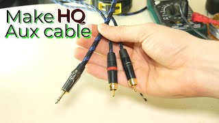 How to make HQ AUX to RCA cable DIY [upl. by Elleral]