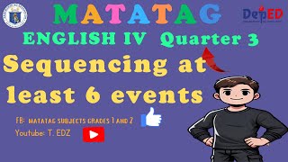 English 4 Matatag Quarter 3 Week 1 Sequencing at least 6 events [upl. by Aerdnael]