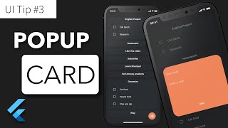 Flutter UI Tip 3 Popup Card [upl. by Lesna]