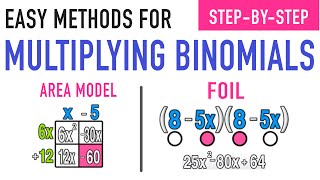 Multiplying Binomials Using Foil Method Math Lesson [upl. by Moshell151]