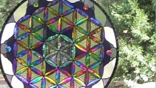 stained glass dichroic panel dsg38f flower of life [upl. by Arrait83]