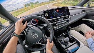 2023 Lexus ES 300h F Sport Handling  POV Driving Impressions [upl. by Annaitsirk442]