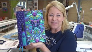 Machine Embroidery Tutorial  Designs by JuJu Composition Notebook Cover [upl. by Brock]