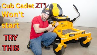 My Cub Cadet ZT1 will not start here are 12 easy things to check [upl. by Nolyarg]