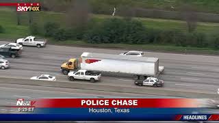 THREE IN CUSTODY Following Police Chase in Houston Texas FNN [upl. by Herald]