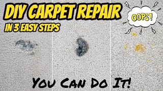 DIY Carpet Repair in 3 Easy Steps [upl. by Waltner205]