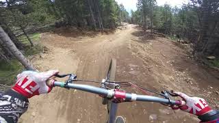 Red line Dh Bike park Les Angles 2018 départ gandalf [upl. by Euqinomahs]